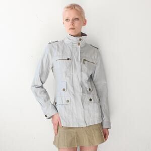 Cache Cache Silver Utility Jacket | Y2K French Style
